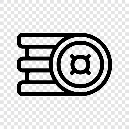 cryptocurrency, digital, virtual, cash icon svg