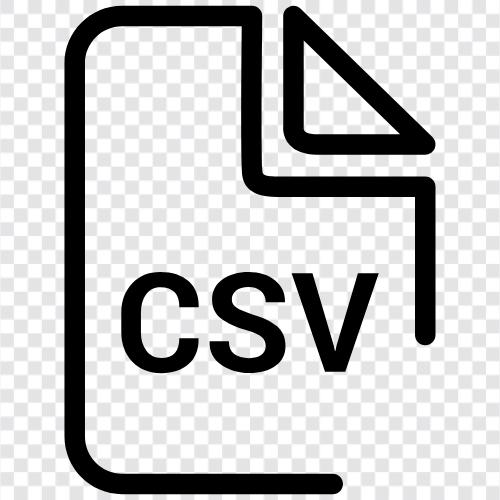 csv, text, spreadsheet, data ikon svg