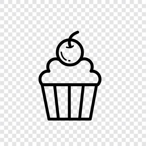 Cupcakes, Kuchen, Backen, Backpulver symbol