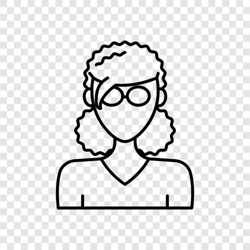 Curly Girls, Curly Haired Women, Curly Girls Hair, Curly Hair Woman icon svg