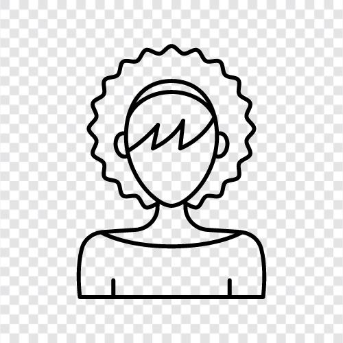 curly hair, curly hair girl, curly hair girl pictures icon svg