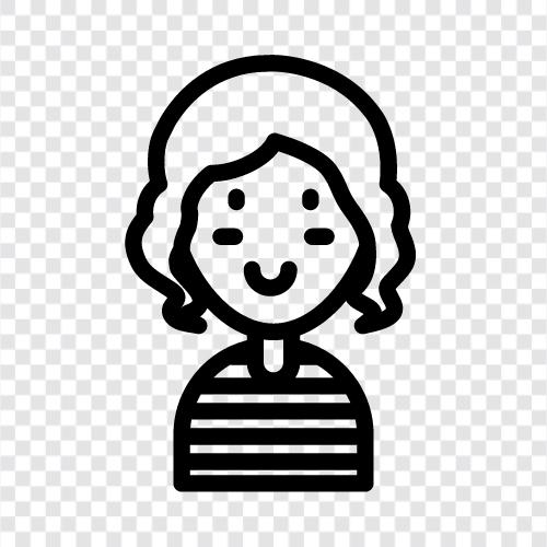 curly hair avatar, curly hair style, curly hair avatar style, curly hair icon svg