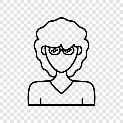 Curly Hair Girls, Curly Haired Women, Curly Hair Woman icon svg