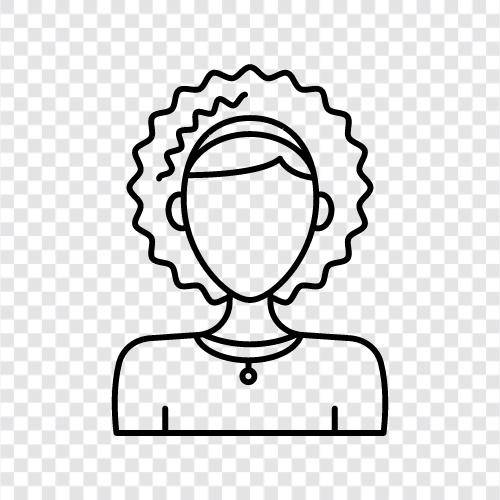 Curly Hair Ladies, Curly Haired Women, Curly Haired, Curly Hair Woman icon svg