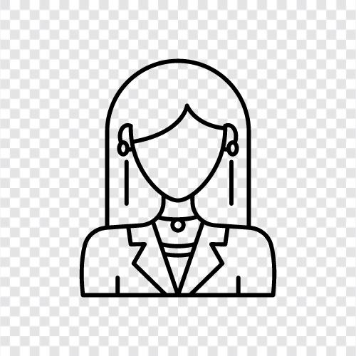 Curly Hair Woman, Woman with Long Hair, Extra Long Hair Woman, Long Hair Woman icon svg