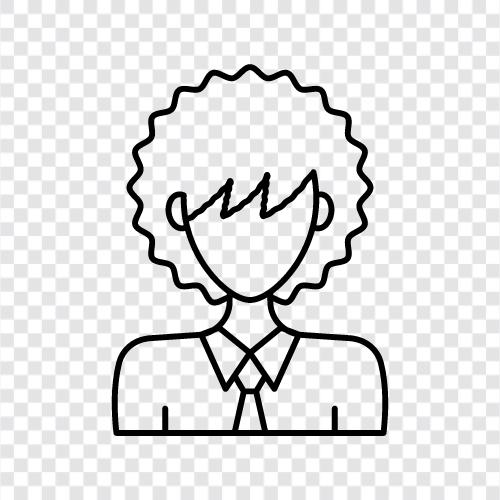 Curly Haired Woman, Curly Girl, Curly Women, Cur icon svg