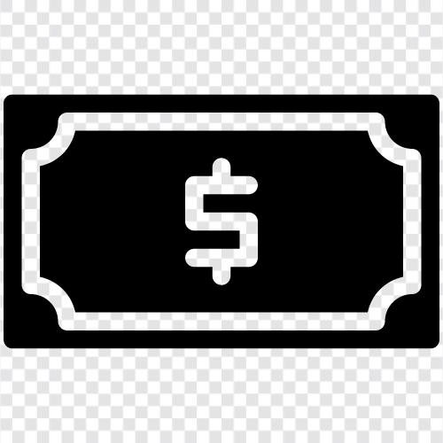 currency, paper, note, money icon svg