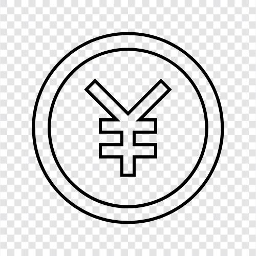 currency, Bank of Japan, interest rates, yen icon svg