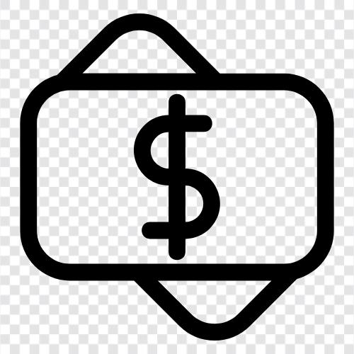 currency, coins, paper, bill icon svg