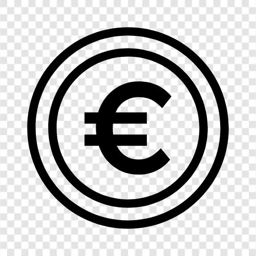 Валюта, еврозона, Европа, евро Значок svg