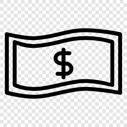 currency, paper, bills, coins icon svg