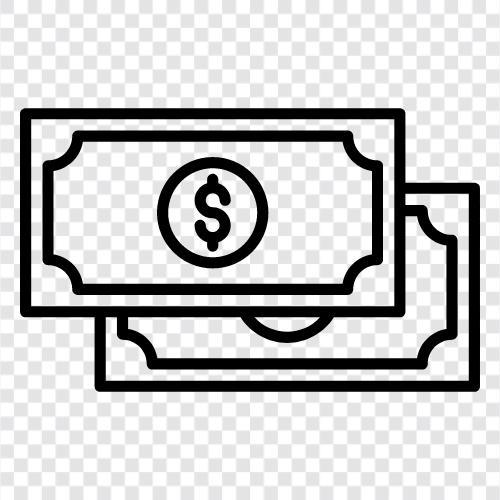 Währung, Banknoten, Rechnungen, Papier symbol