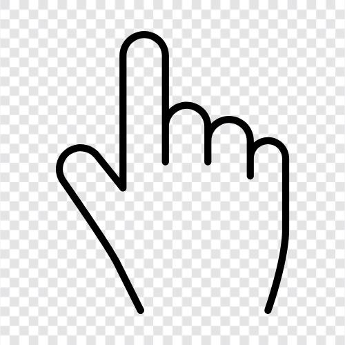 cursor, hand, pointing hand, hand pointer icon svg