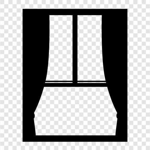 Vorhänge für Windows, benutzerdefinierte Vorhänge, Gardinenstangen, Fenster symbol