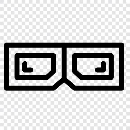 DSunglass, D için güneş gözlükleri, DViewers, D Gözlükler ikon svg