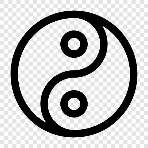 Dunkel und Licht, Balance und Chaos, männlich und weiblich, Yin und Yang symbol