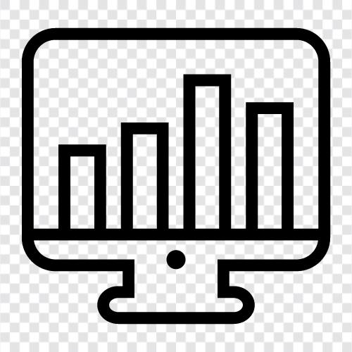 veri analizi, veri sunumu, veri özetleme, veri görselleştirme ikon svg