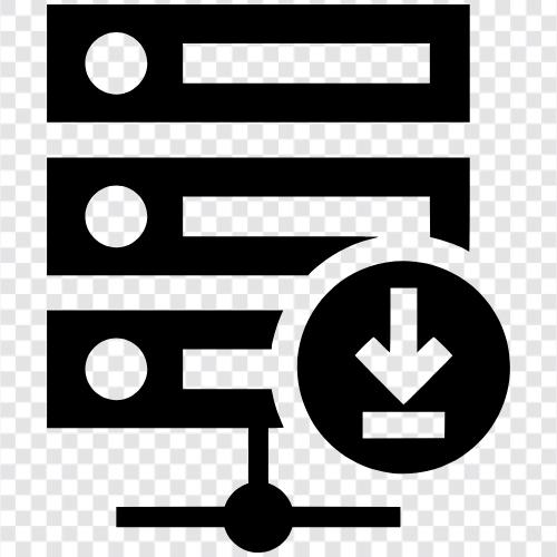 Rechenzentrum, Colocation, Hosting, Cloud symbol