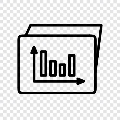 Папка данных, анализ данных, программное обеспечение для анализа данных, инструменты анализа данных Значок svg