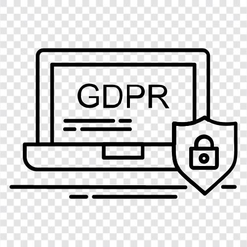 data protection, privacy, regulation, GDPR icon svg