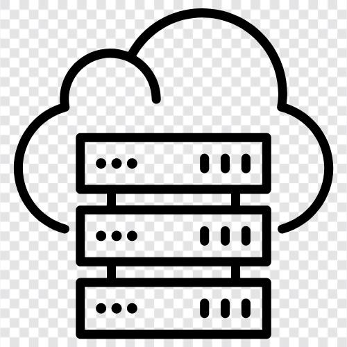 Data Storage, Servers, Storage, Networking icon svg