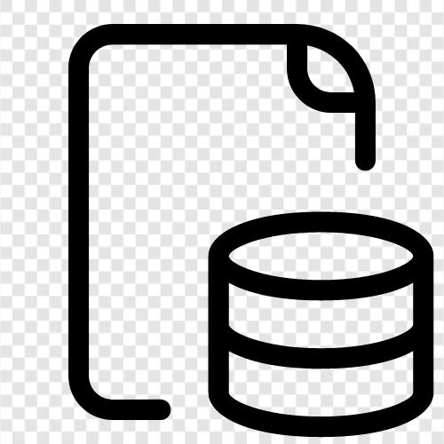 Datenbank, Daten, Datei, Speicher symbol