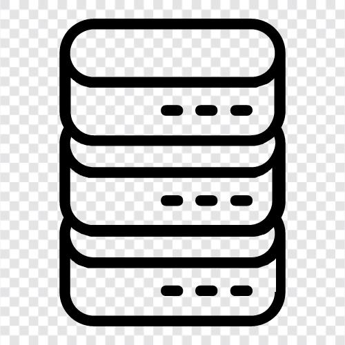 database management system, database design, database structure, database administration icon svg