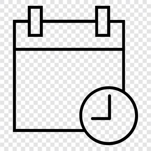 Datum, Uhrzeit, Zeitplan, Kalender symbol