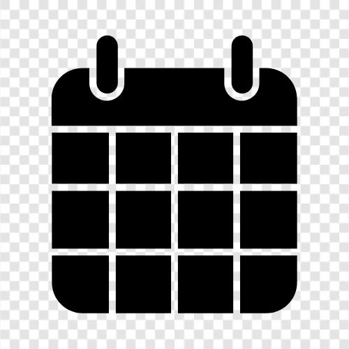 date, time, reminder, events icon svg