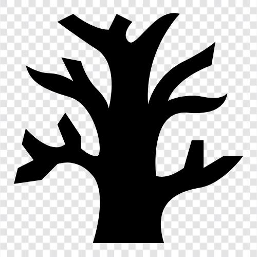 toter Baum, spröder Baum, trockenes Holz, totes Holz symbol