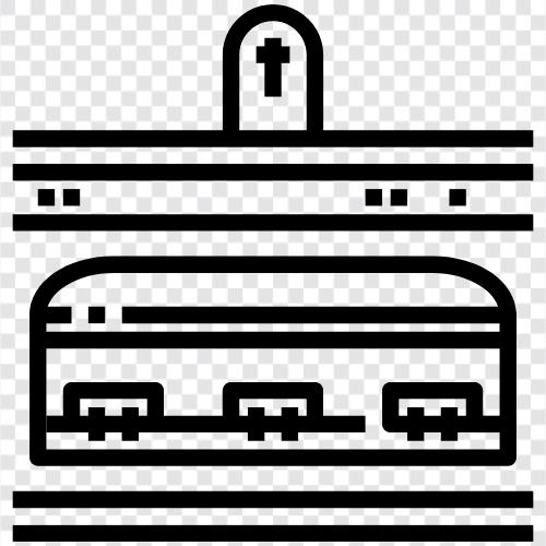 death, funerals, burial, casket icon svg