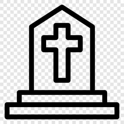 death, cemetery, burial, tombstone icon svg