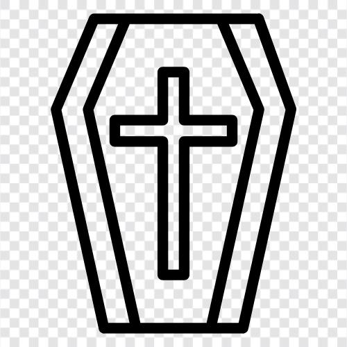 Tod, Begräbnis, Coffin symbol