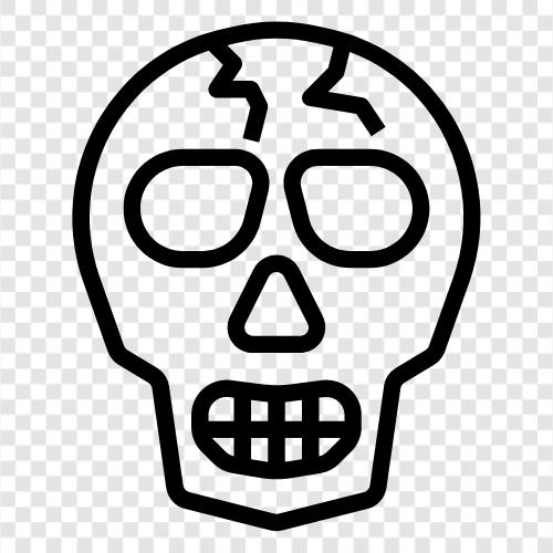 ölüm, horror, macabre, skull ikon svg