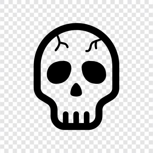 death, horror, murder, bones icon svg