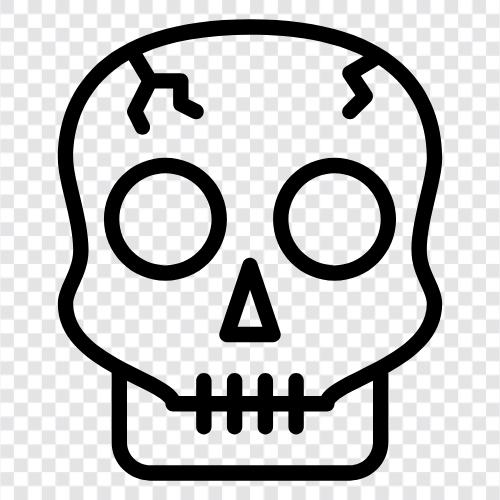 death, skeleton, death metal, goth icon svg