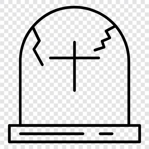 Tod, Mortalität, Begräbnis, Friedhof symbol