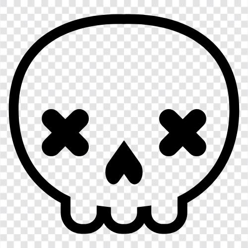 death, skull, deathly, mortality icon svg