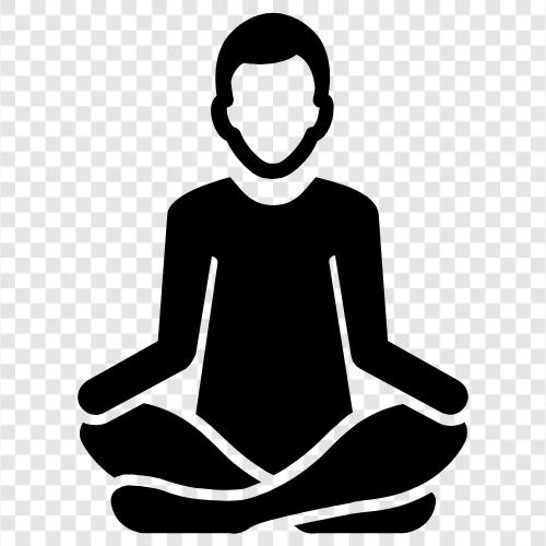 deep meditation, concentration, mindfulness, yoga meditation icon svg