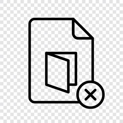 delete, remove PDF, how to remove PDF, how to delete PDFs icon svg