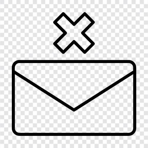 Delete Email, Delete Mailbox, Delete Email Folder, Delete Email Messages icon svg