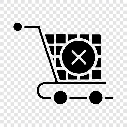 delete from shopping cart, remove from cart, remove from shopping cart, delete from cart icon svg