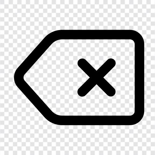 delete, delete character, delete text, backspace key icon svg