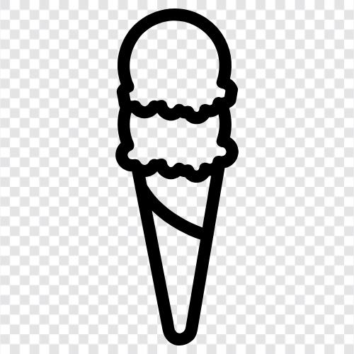 delicious, yummy, sweet, ice cream icon svg