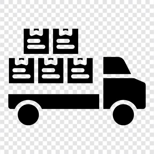 delivery, truck, freight, trucking icon svg