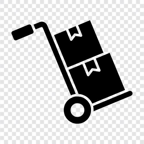 Zustellwagen, Paketzustellung, Paketsortierung, Pakettrolley symbol