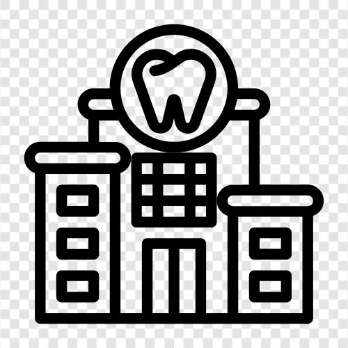 dental clinic, dental care, dental office, dental services icon svg