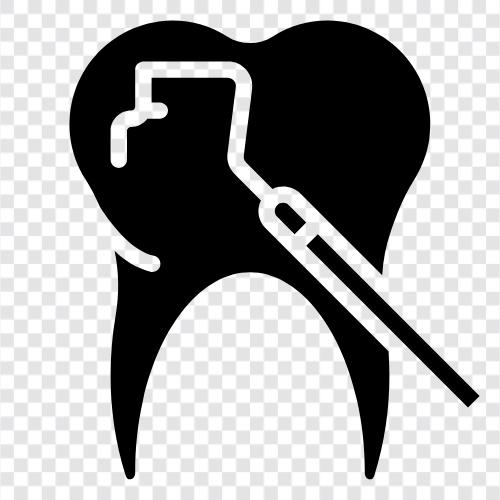 Dental ekskavatör, dental aletler, dental ekipmanlar, dental aletler ve ekipmanlar ikon svg