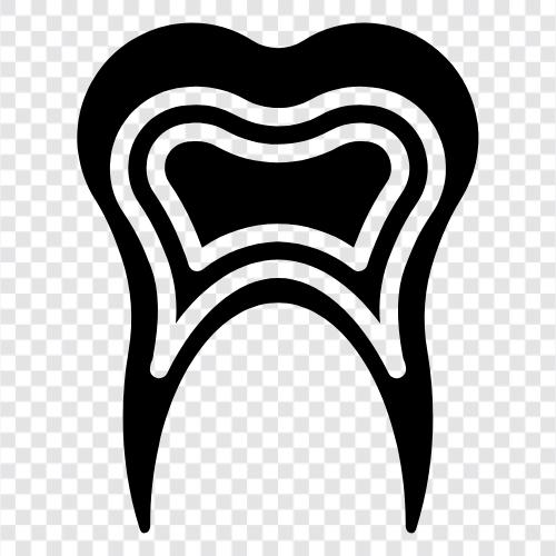 Zahngesundheit, Mundhygiene, Hohlräume, Zähne symbol