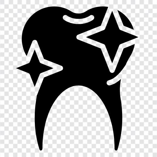 Zahnimplantate, Zahnspangen, Zahnkronen, Zahnhygiene symbol